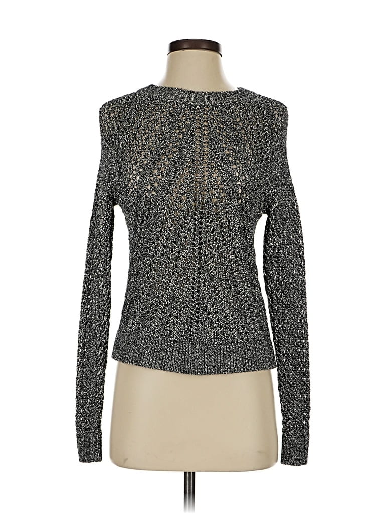 Pre-owned Lucky Brand Pullover Sweater In Silver