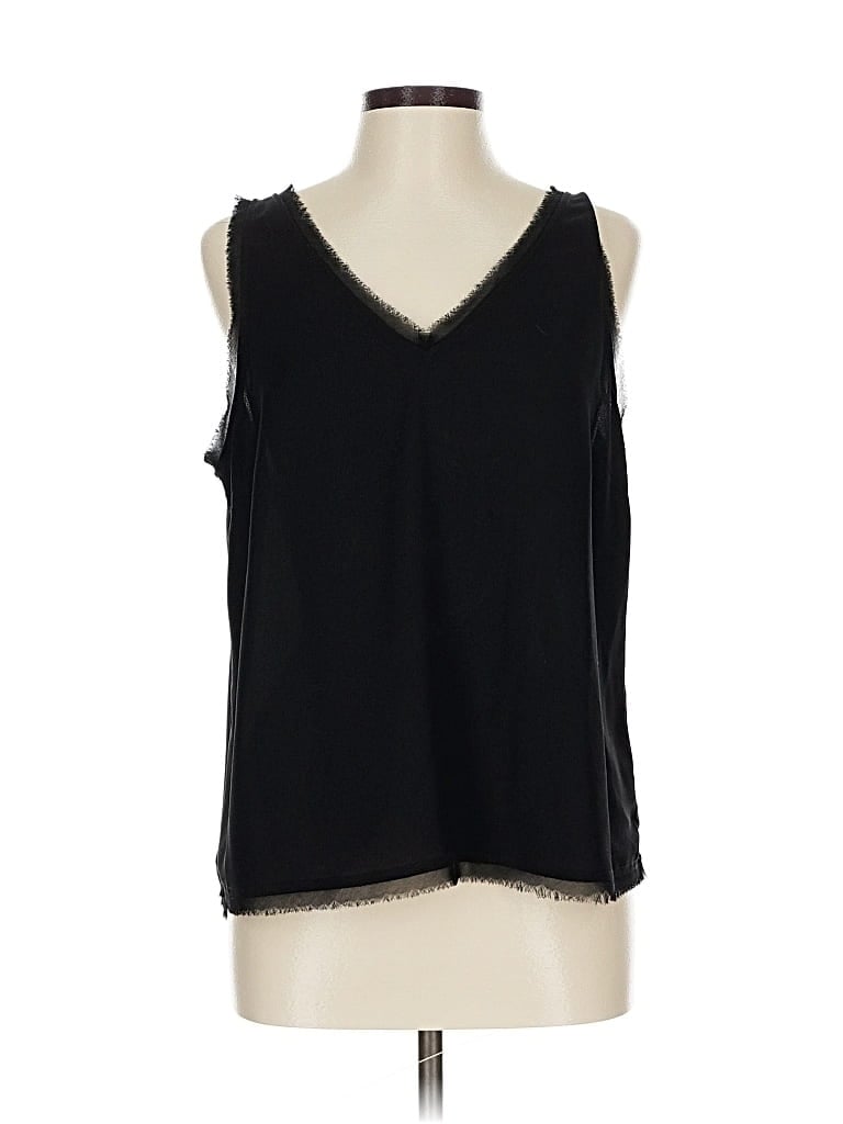 Pre-owned Halogen Sleeveless Blouse In Black