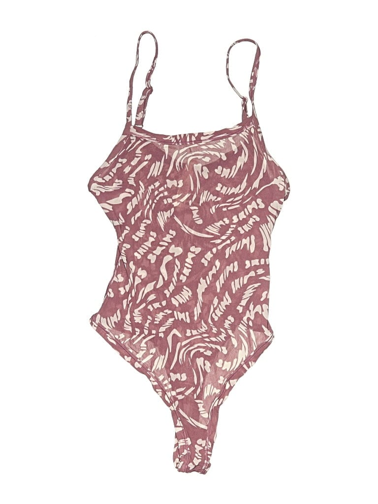 Pre-owned Assorted Brands Bodysuit In Burgundy