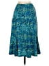 Connected Apparel Print Blue Teal Casual Skirt Size S - photo 2