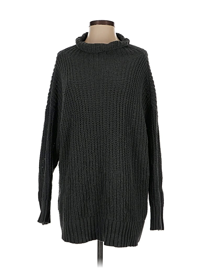 Pre-owned Aerie Turtleneck Sweater In Gray