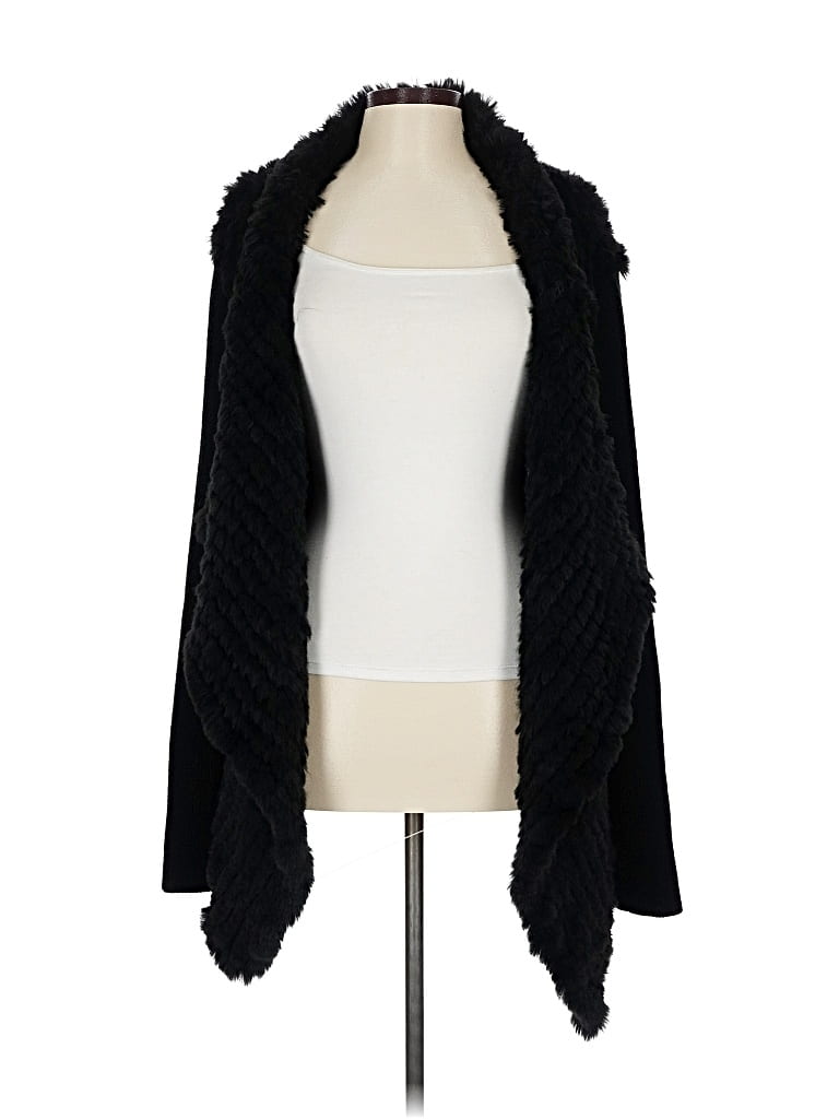 Pre-owned Assorted Brands Faux Fur Vest In Black