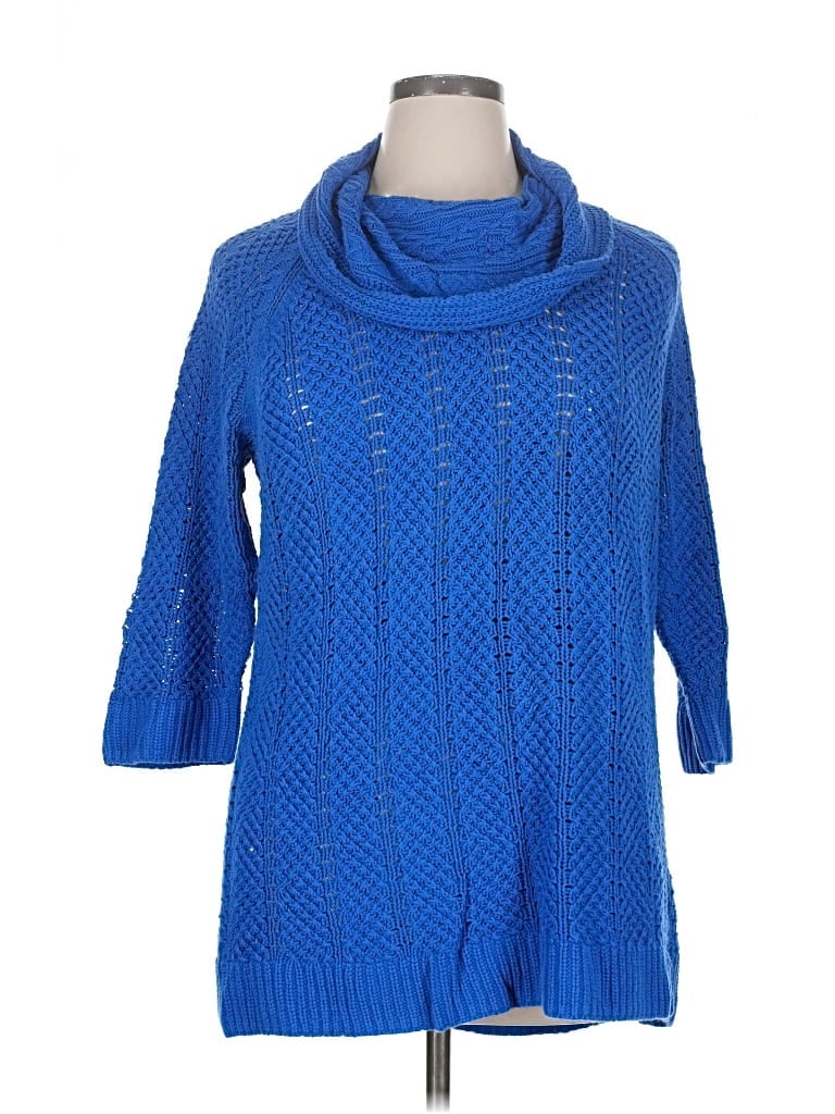 Pre-owned Jones New York Sport Pullover Sweater In Blue