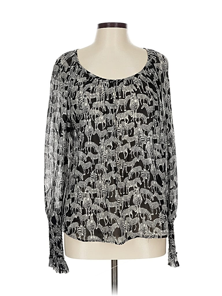 Pre-owned Fifteen Twenty Long Sleeve Blouse In Silver