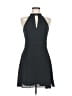 Express 100% Polyester Solid Black Cocktail Dress Size 6 - photo 1