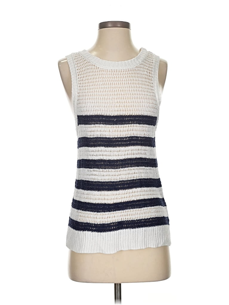 Pre-owned Bella Dahl Sleeveless Top White Boatneck Tops