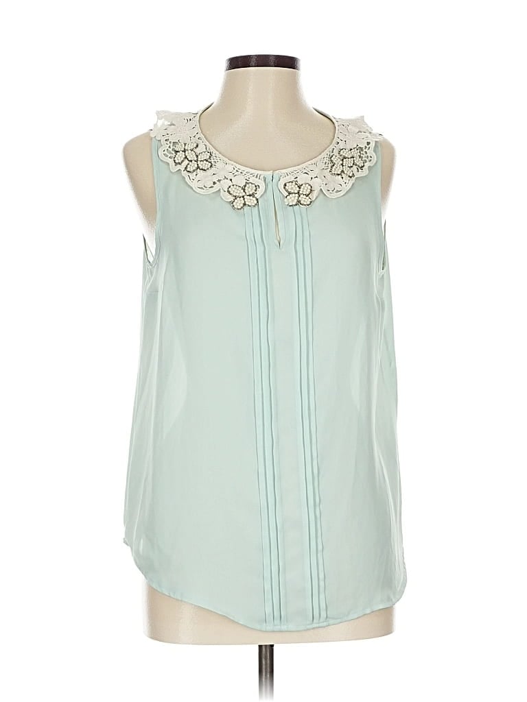 Pre-owned Lc Lauren Conrad Sleeveless Blouse In Blue