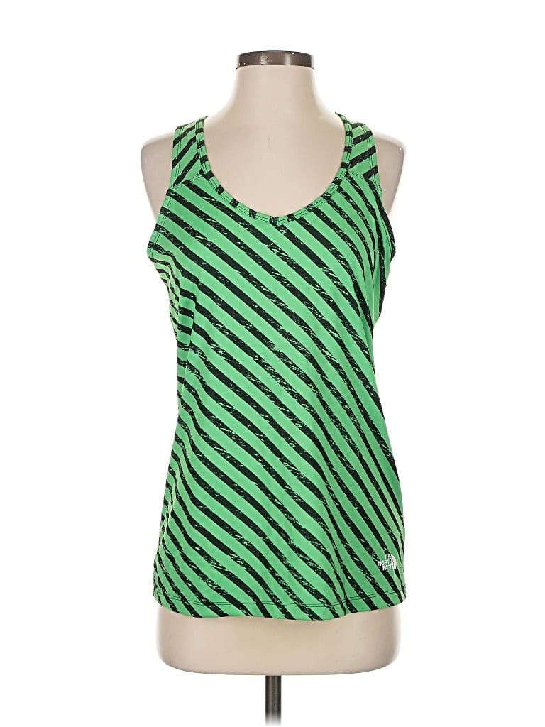 Pre-owned The North Face Tank Top Green Halter Neckline Tops