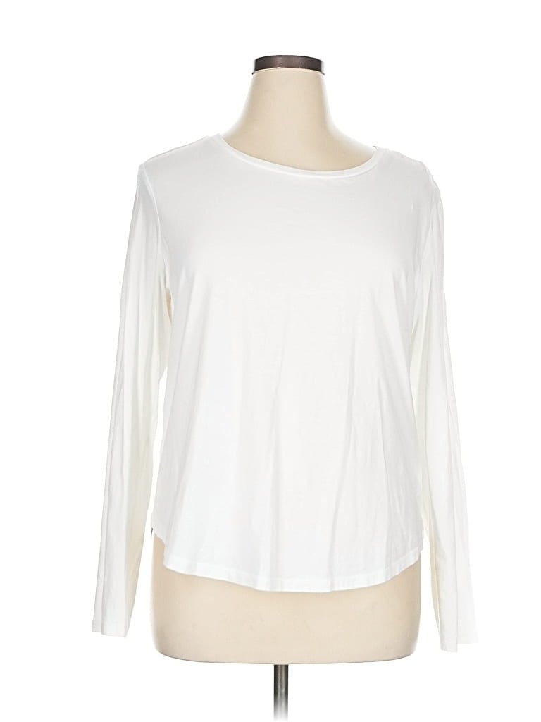 Pre-owned Gap Long Sleeve T-shirt In White