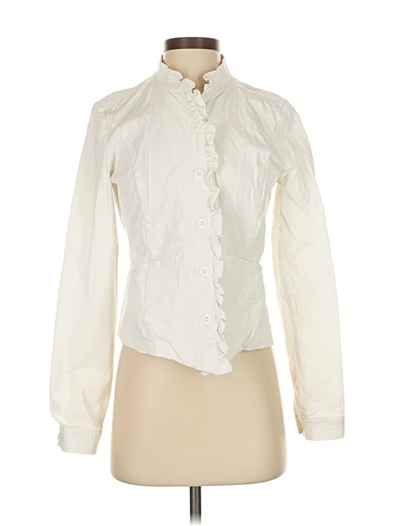 Pre-owned New York And Company Jacket In White