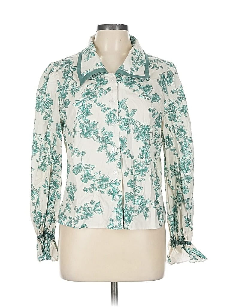 Pre-owned Alexia Admor Long Sleeve Blouse In White