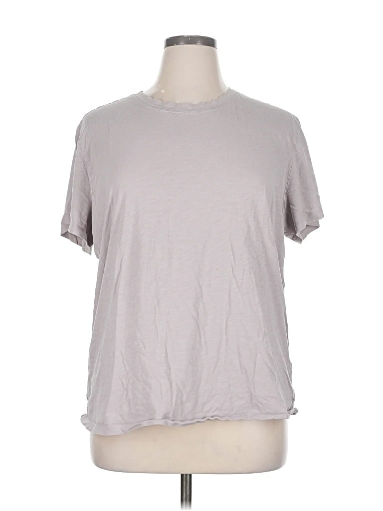 Pre-owned Athleta Short Sleeve T-shirt In Gray