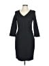 Kenar Solid Black Cocktail Dress Size 10 - photo 1