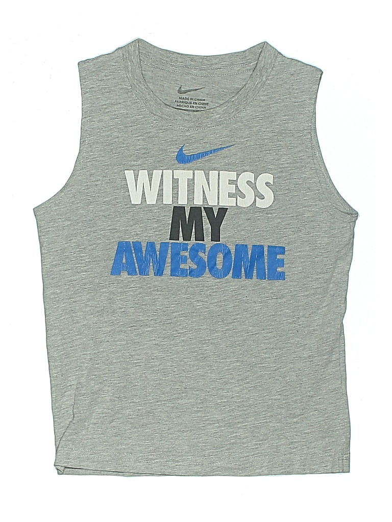 Pre-owned Nike Kids' Sleeveless T-shirt In Gray