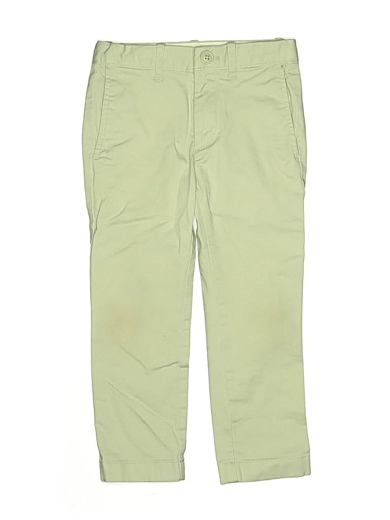 Pre-owned Crewcuts Outlet Kids' Khaki Pant In Green