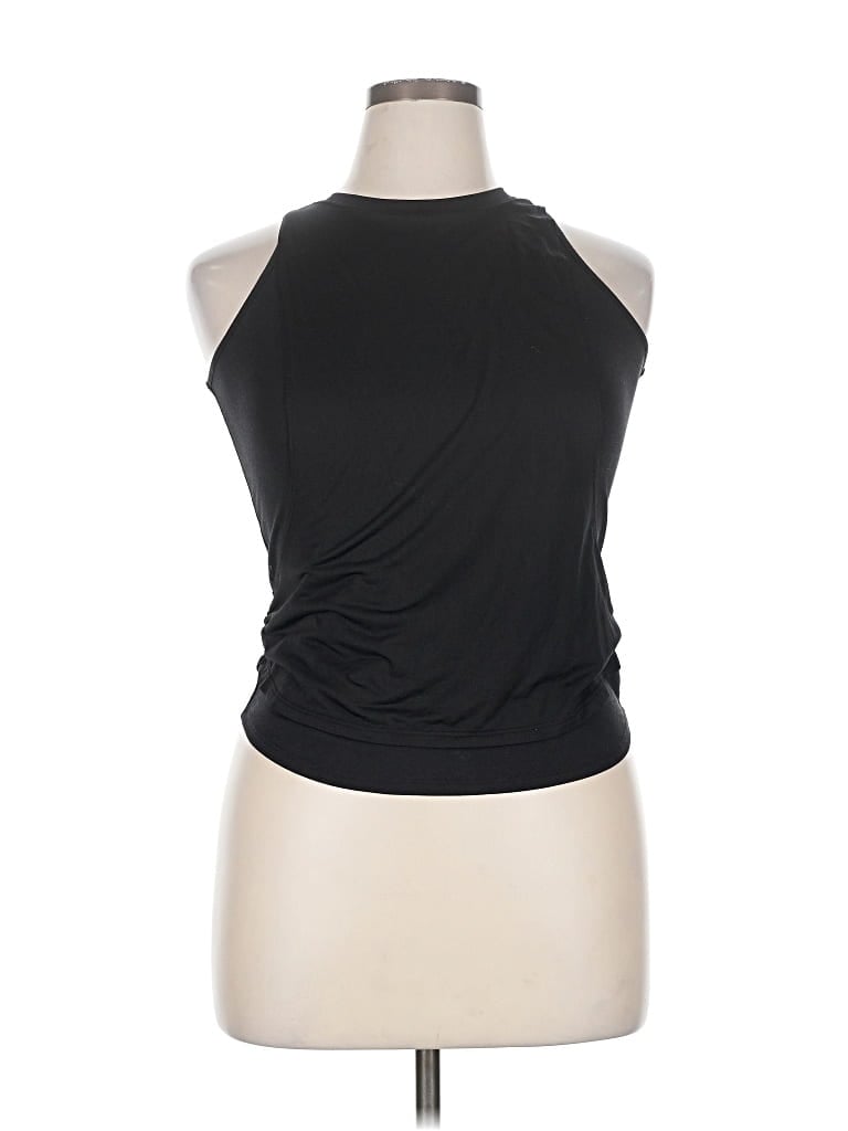 Pre-owned Athletic Works Tank Top Black Halter Neckline Tops