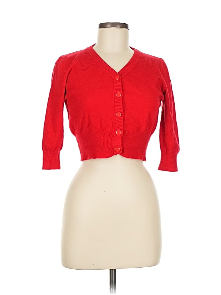 Pre-owned Belle Poque Cardigan Sweater In Red
