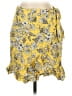Mixit 100% Rayon Floral Yellow Casual Skirt Size 4 - photo 1