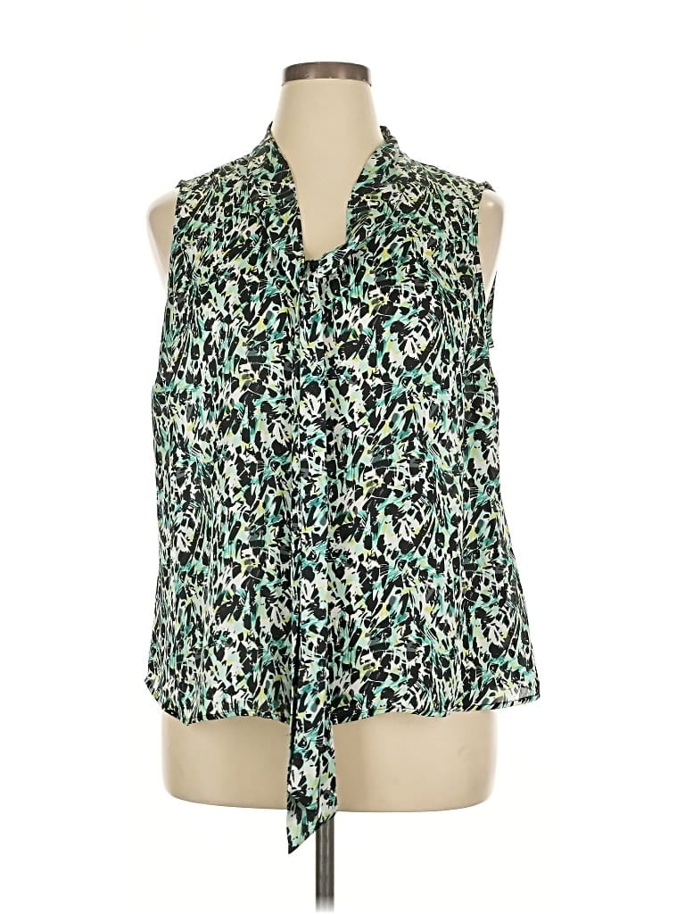 Pre-owned Nipon Boutique Sleeveless Blouse In Green