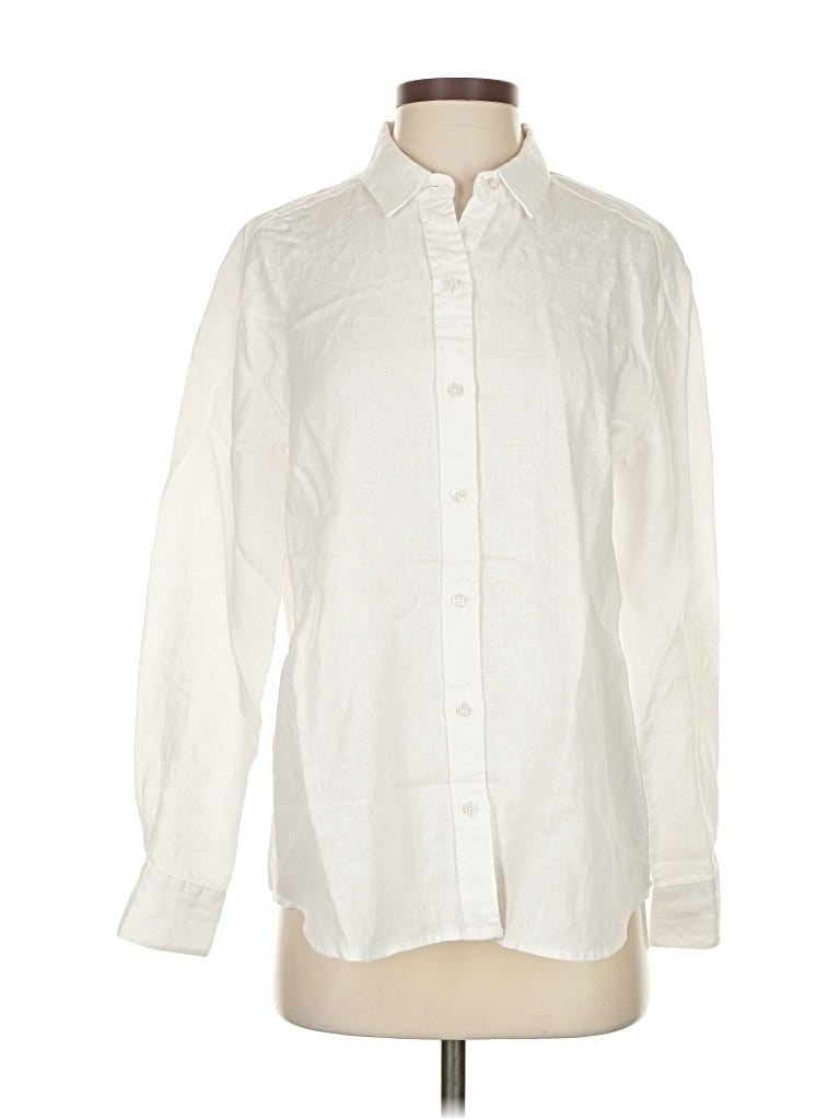 Pre-owned Tommy Bahama Long Sleeve Button Down Shirt In White