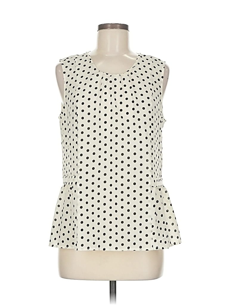 Pre-owned J.crew Factory Store Sleeveless Blouse In White