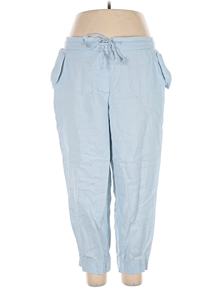 Pre-owned Talbots Linen Pants In Blue