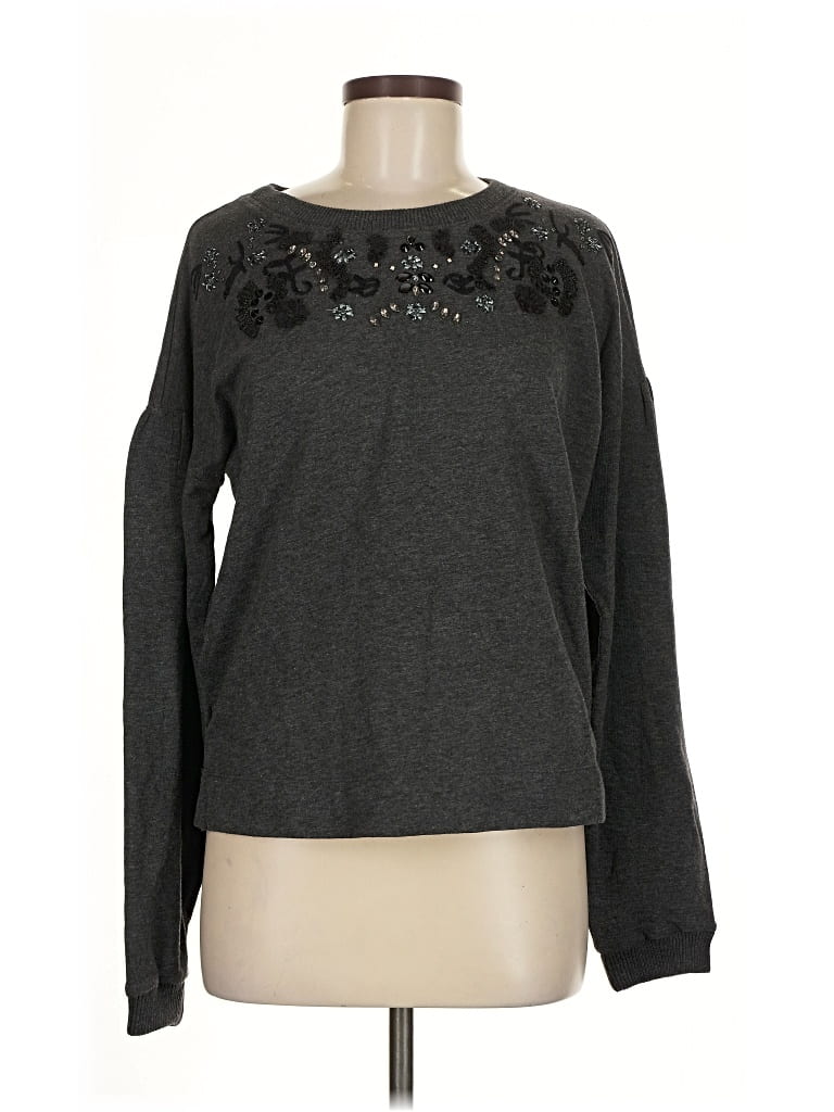 Pre-owned Maeve By Anthropologie Sweatshirt In Gray