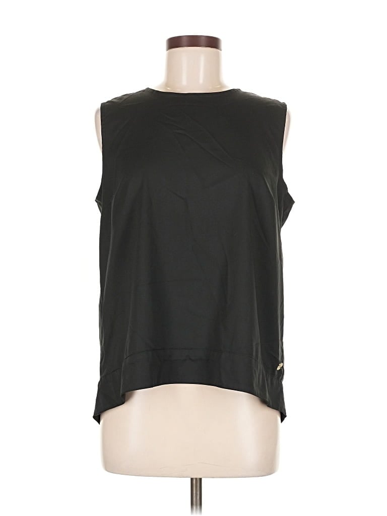 Pre-owned Coolibar Sleeveless Top Black Crew Neck Tops