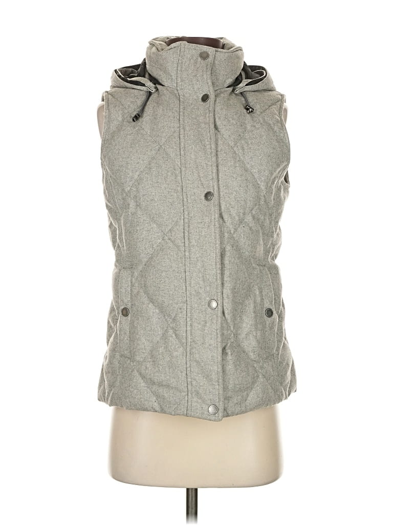 Pre-owned Lands' End Vest In Gray