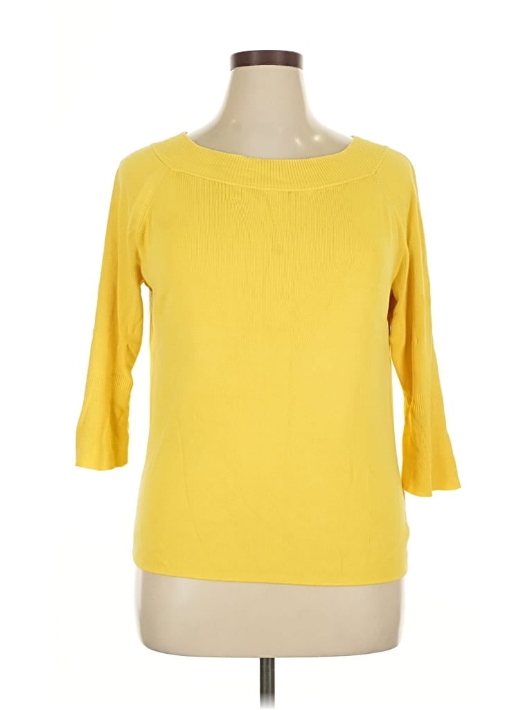 Pre-owned Talbots Pullover Sweater In Yellow