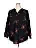 Madison 100% Polyester Floral Black Long Sleeve Blouse Size 2X - photo 1
