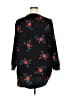 Madison 100% Polyester Floral Black Long Sleeve Blouse Size 2X - photo 2