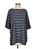 Ann Taylor LOFT Stripes Blue Black Short Sleeve Top Size 24 waist - photo 1