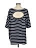 Ann Taylor LOFT Stripes Blue Black Short Sleeve Top Size 24 waist - photo 2