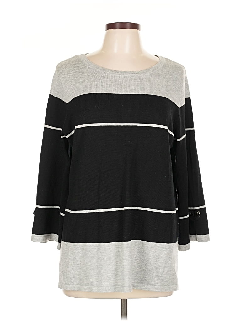 Pre-owned Liz Claiborne Pullover Sweater In Gray