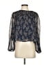 Aqua 100% Polyester Blue Long Sleeve Blouse Size S - photo 1