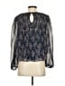Aqua 100% Polyester Blue Long Sleeve Blouse Size S - photo 2