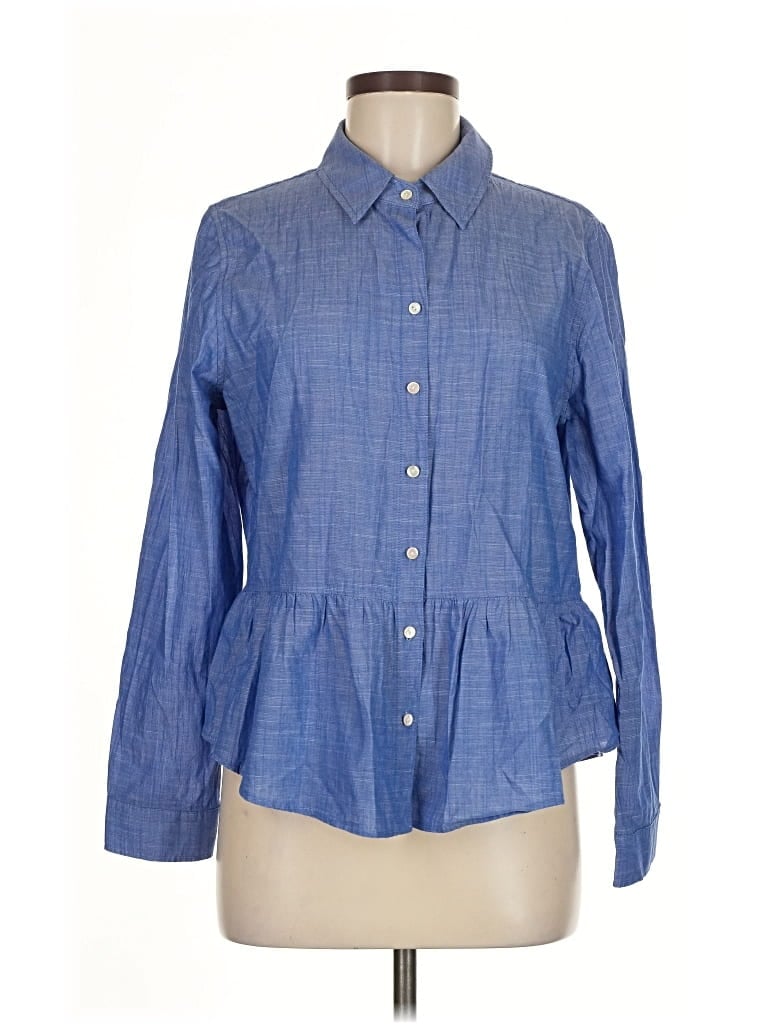 Pre-owned Lilly Pulitzer Long Sleeve Button Down Shirt In Blue