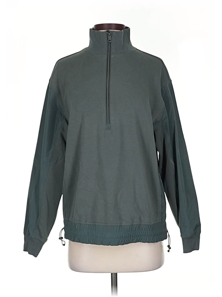 Pre-owned Athleta Track Jacket In Green