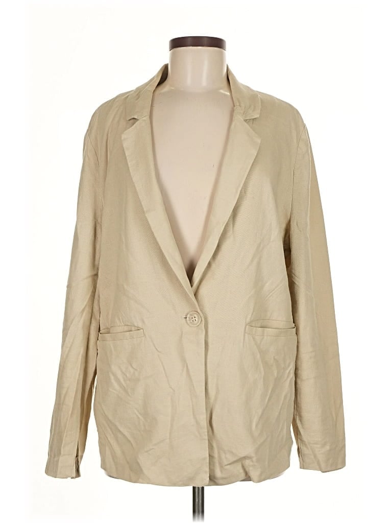 Pre-owned Evereve Blazer Jacket In Brown