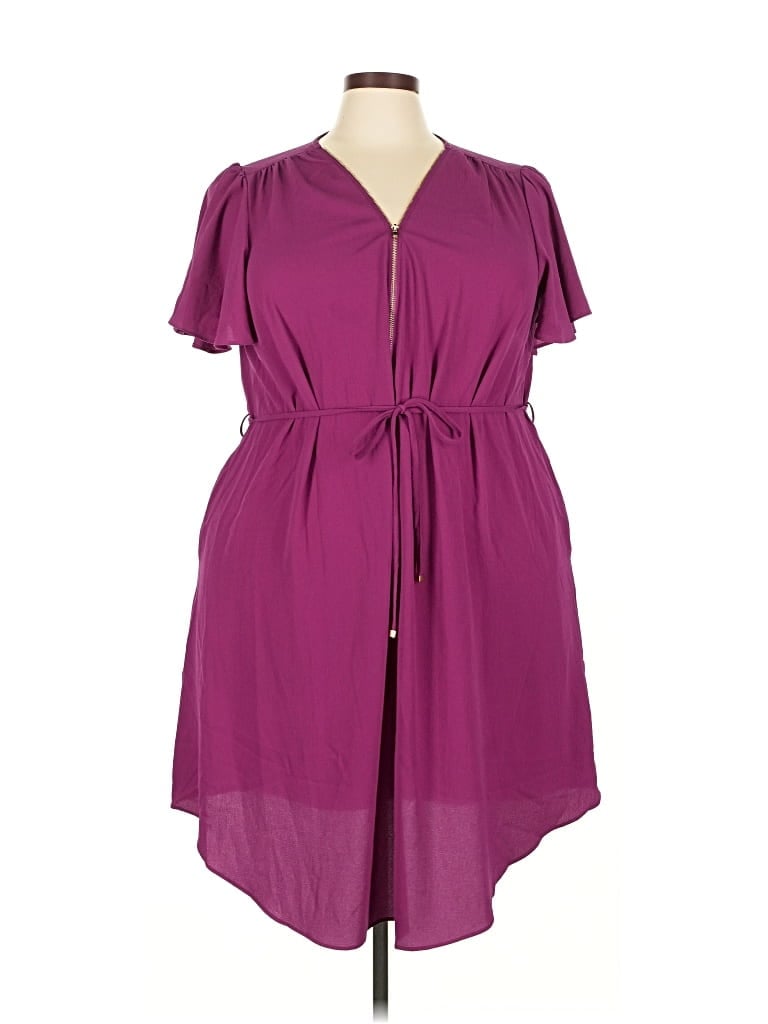 Pre-owned City Chic Casual Dress In Purple