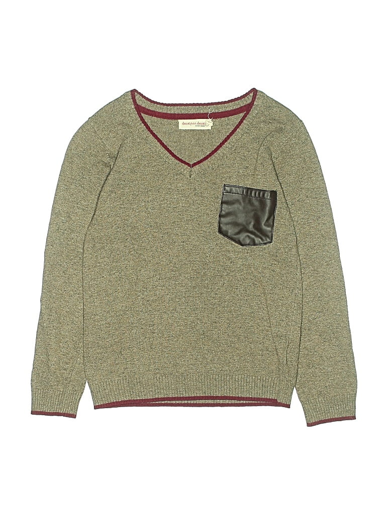 Pre-owned Deux Par Deux Kids' Pullover Sweater In Green