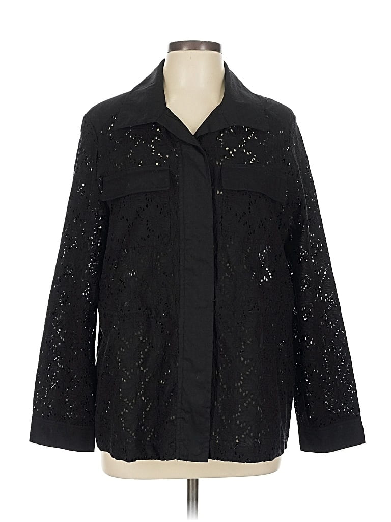 Pre-owned Chico's Cardigan Sweater In Black