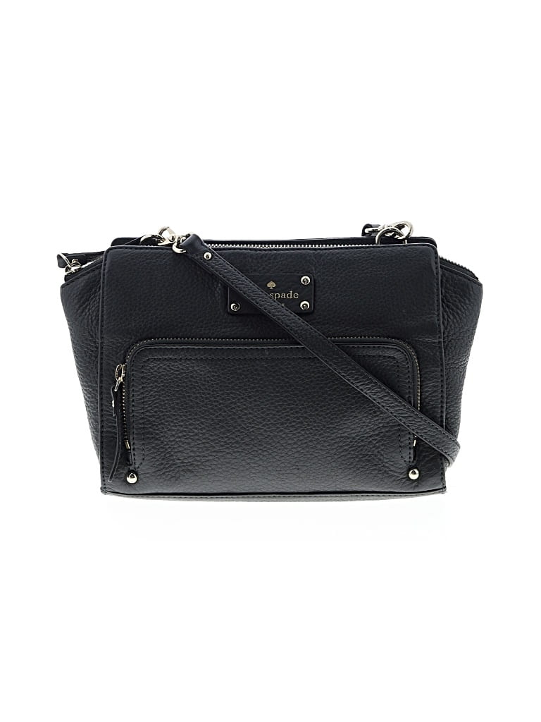 Pre-owned Kate Spade New York Leather Crossbody Bag In Gray