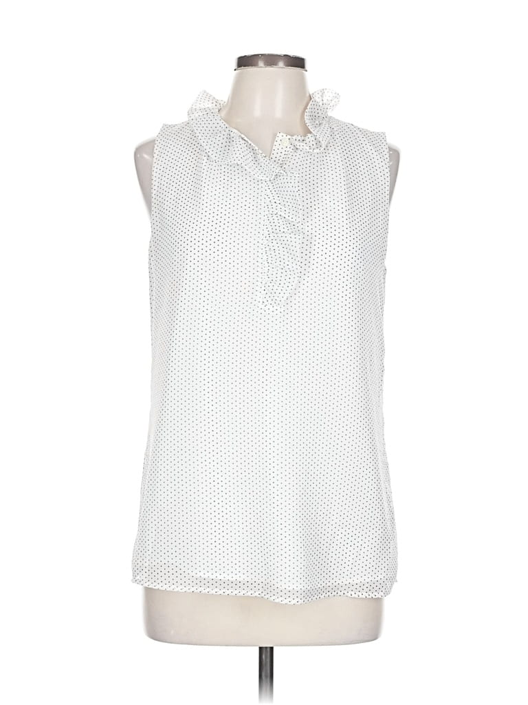 Pre-owned Banana Republic Sleeveless Blouse In White