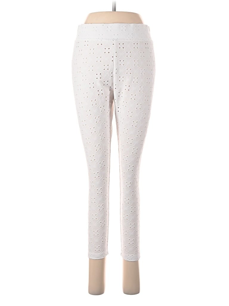 Pre-owned Logo Layers Casual Pants In White