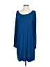 Laundry by Design Solid Blue Casual Dress Size L - photo 1