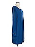 Laundry by Design Solid Blue Casual Dress Size L - photo 4