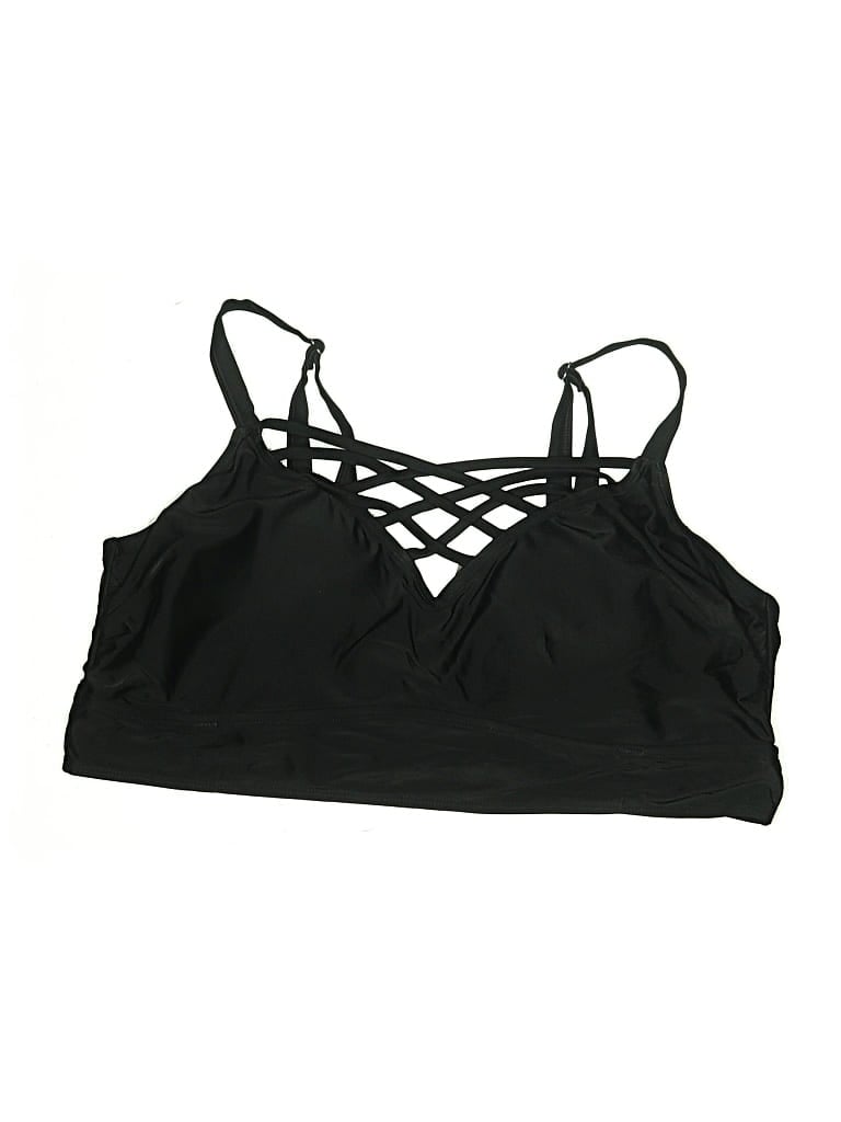 Pre-owned Torrid Swimsuit Top Black Swimwear