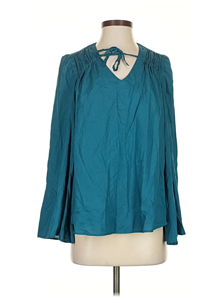 Pre-owned Jessica Simpson Long Sleeve Blouse In Blue